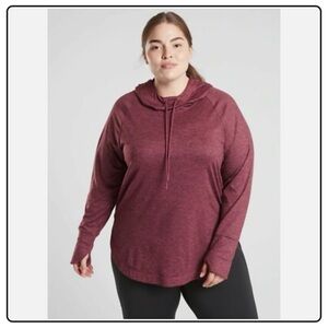 Athleta Uptempo Hoodie Red Heather